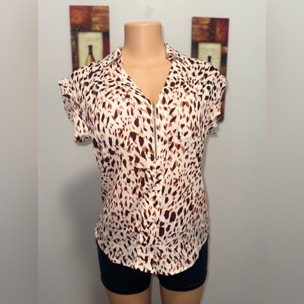 EXPRESS Leopard Print Women's Top SIZE XS